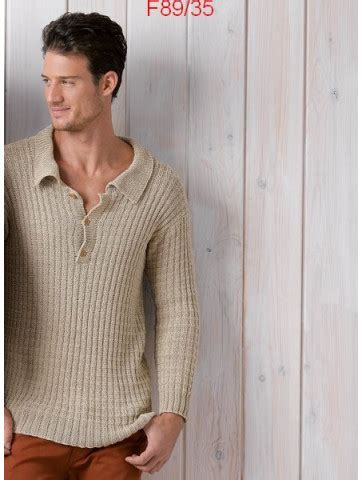 Modèle à tricoter gratuit Pull homme Laine Katia coton Cotton Cashmere