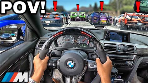 Chasing Supercar Drivers In A Straight Piped BMW M4 F82 HYPERCAR RALLY