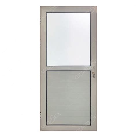 Half Glass Half Board Aluminum Swing Hinged Doors Aluminium Doors Aluminum Glass