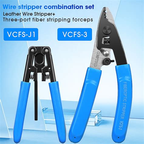 Two Piece Optical Fiber Tool Kit Vcfs 3 Optical Fiber Stripper Cable