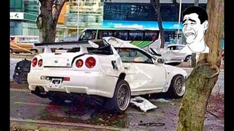 Stupid Nissan Crash Compilation 2017 Part1 Accident Skyline R34 Silvia S15 Qashqai X Trail