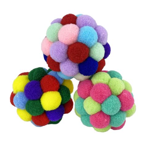 Vibrant Life Pom Pom Cat Toy Assorted Colors