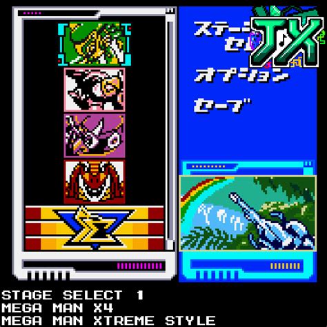 8 Bitgame Boy Stage Select 1 Mega Man X4【mmxtreme Style】 By Remixer