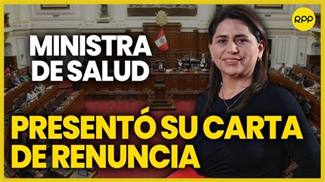 Ministra De Salud Rosa Gutiérrez Anunció Que Presentó Su Carta De