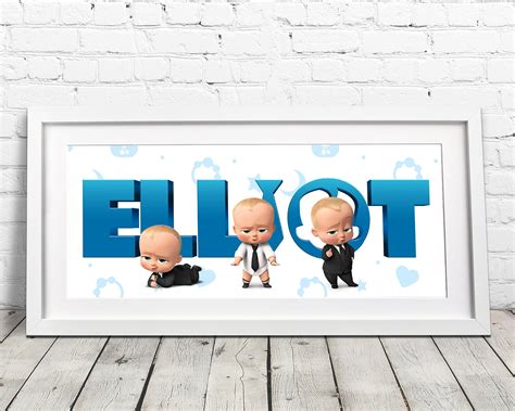 The Boss Baby Digital Printable Custom Name Art Personalized Etsy