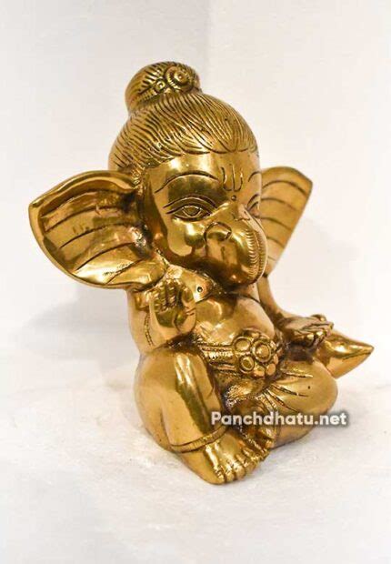 Ganesha Statue Baby Bal Ganesha Murti Panchdhatu