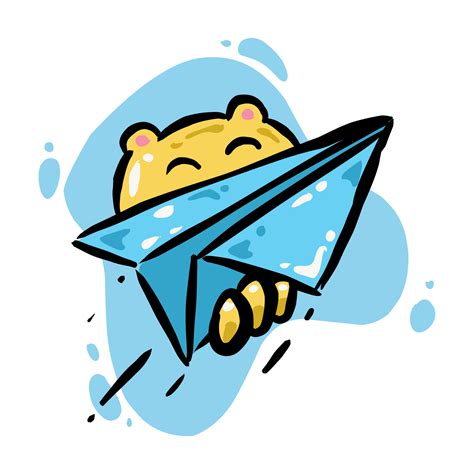 Cute blue telegram icon illustration 23978984 PNG