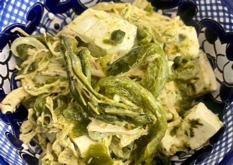 Rajas Con Crema Y Pollo Receta De Bery Bermúdez Cookpad