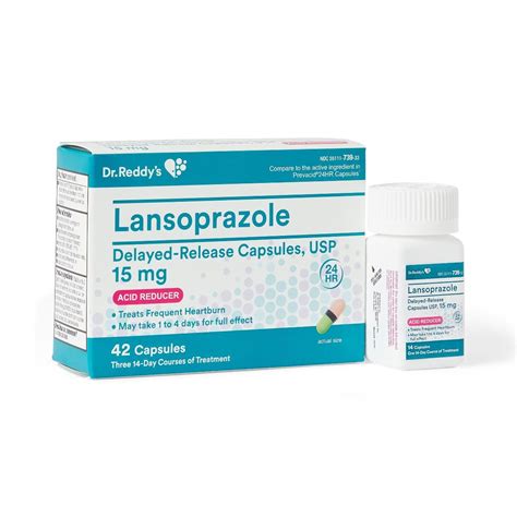 Lansoprazole Delayed Release Acid Reducer 15mg 42ct