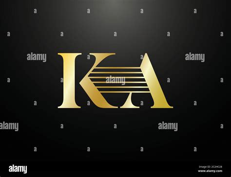 Initial Monogram Letter K A Logo Design Vector Template K A Letter