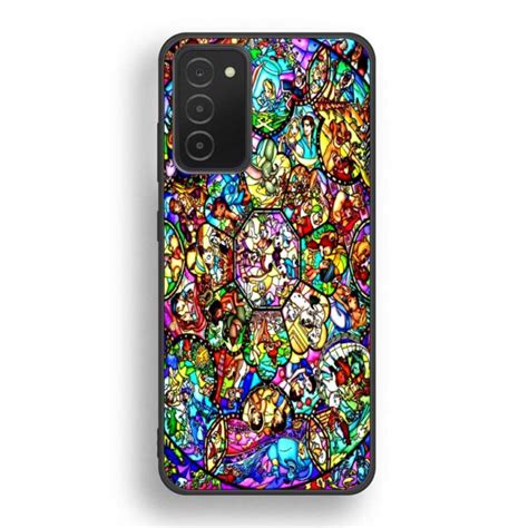 All Characters Disney Stained Glass Samsung Galaxy A03s Case Caselinor