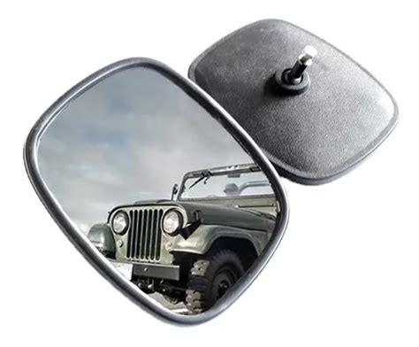 2 Espelho Retrovisor Toyota Bandeirante Jeep Willys Rural