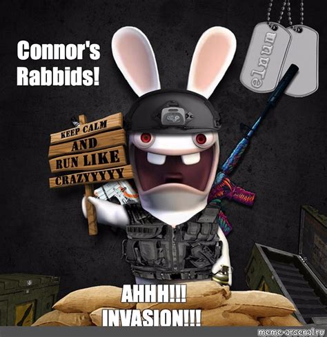 Meme: "Connor's Rabbids! AHHH!!! INVASION!!!" - All Templates - Meme-arsenal.com