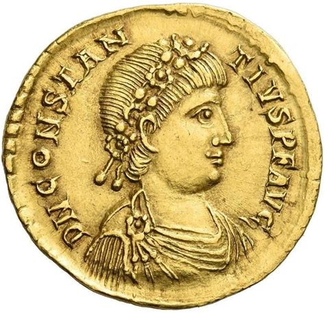 Solidus Constantius III VICTORIA AVGGG RV Ravenna Western Roman