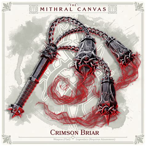 Oc Art Crimson Briar Flail The Mithral Canvas 5e Rdndhomebrew