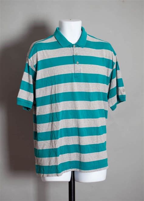 Vintage 80s 90s Mens Striped Polo Shirt Dockers Xl Etsy Striped