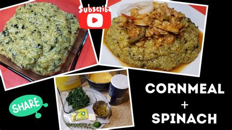 Cornmeal Spinach Haitian Style Cornmeal Polenta Mais Moulin