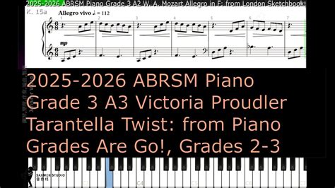 Abrsm Piano Grade A Victoria Proudler Tarantella Twist