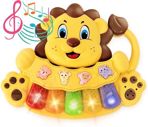 Amazon.com: Adorable Lion Baby Piano Toy - 5 Different Numbered and ...