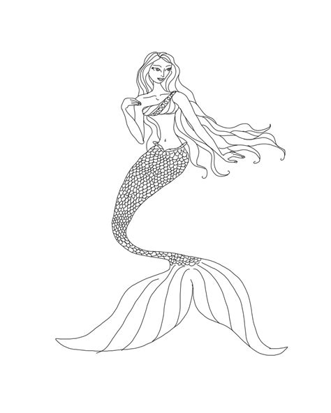 Free Printable Mermaid Color Page At Tarleonardoblog Blog