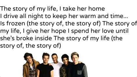 One Direction Story Of My Life Lyric Youtube