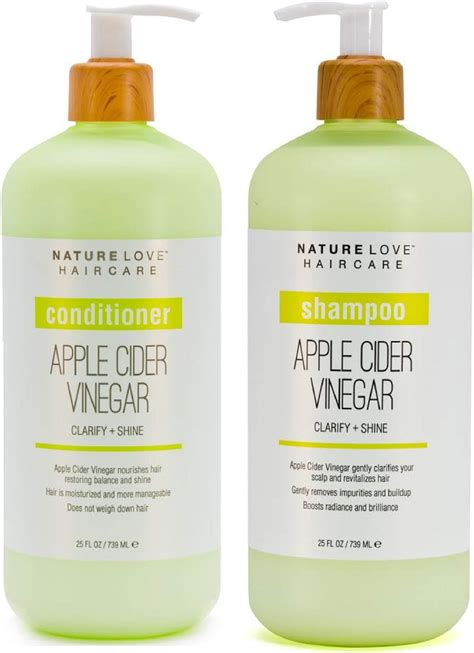 Nature Love Apple Cider Vinegar Shampoo And Conditioner Duo Clarify Shine