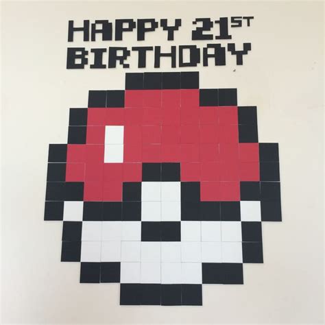 Pixelated pokeball backdrop | Birthday party themes, Pokeball, Party themes