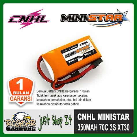 Jual CNHL MiniStar 350mAh 11 1V 3S 70C Lipo Battery XT30 Shopee Indonesia