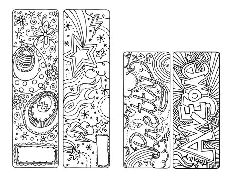 Printable Bookmark Coloring Pages Printable Templates Free