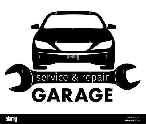 Auto Center Garage Service And Repair Logovector Template Stock