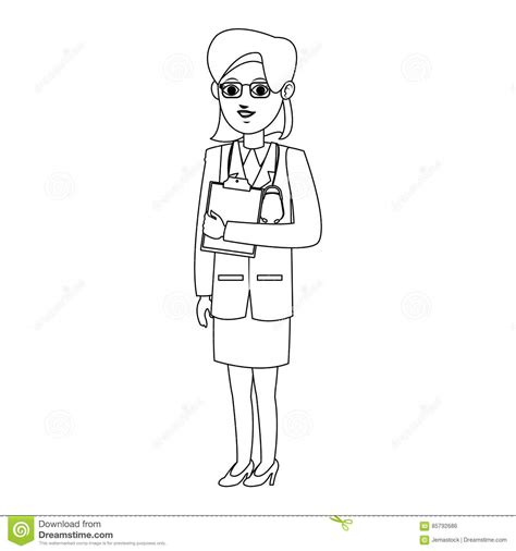 Woman Medical Doctor Stock Vector Illustration Of Confident 85792686