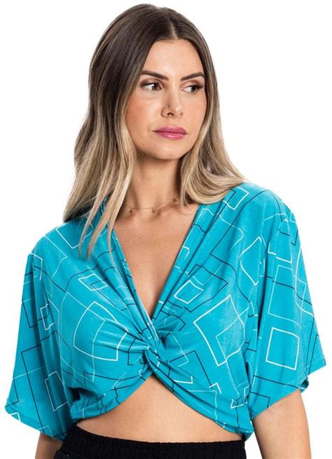 Blusa Liganete Feminina Azul Rovitex