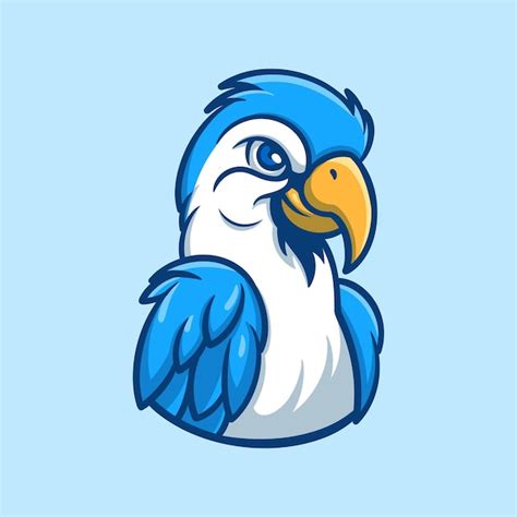 Ilustraci N De Dibujos Animados Creativos Del Guila Azul Vector Premium