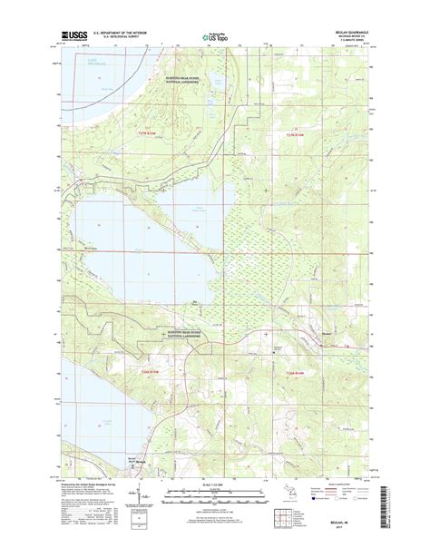 MyTopo Beulah, Michigan USGS Quad Topo Map