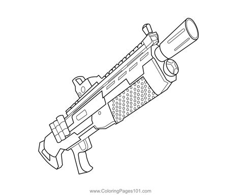 Fortnite Weapon Coloring Pages Coloring Pages