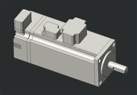 汇川伺服电机 100w带刹车 Ms1h1 10b30cb A332z3d模型下载三维模型step模型 制造云 产品模型