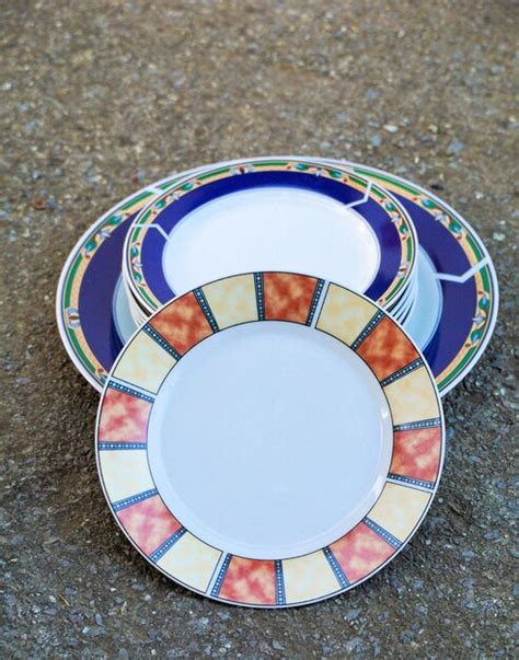 Premium Photo | Image of a set of colorful plates