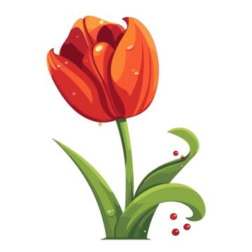 Tulip Clipart Cartoon Tulip Illustration For Logo Vector Tulip