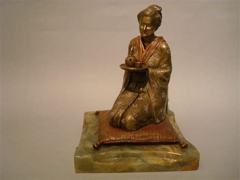 Japanese Geisha Bronze Metamorphic Erotic Figure Made In Austria By F