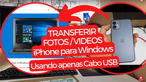 COMO TRANSFERIR FOTOS E VIDEOS DO IPHONE PARA O PC WINDOWS CABO USB