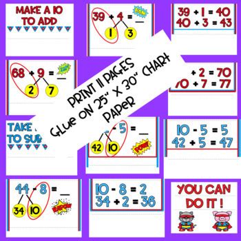 Make A Ten Addition Anchor Chart 2nd Grade By Monkey Bars TpT