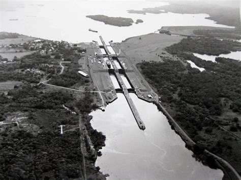 Original 1960's Panama Canal Aerial Photograph 1 8 x 10