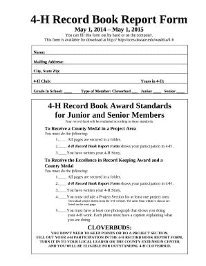 H Record Book Report Apps Dasnr Okstate Doc Template Pdffiller