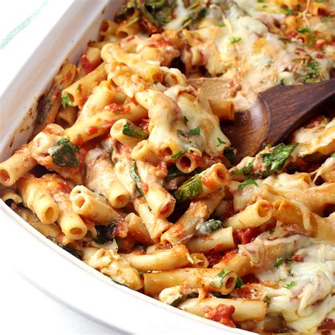 Baked Ziti with Spinach - The Toasty Kitchen