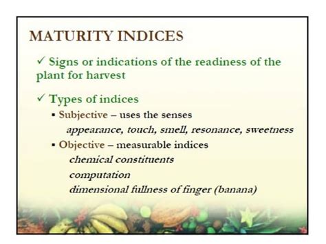 maturity indices  assessment  maturity