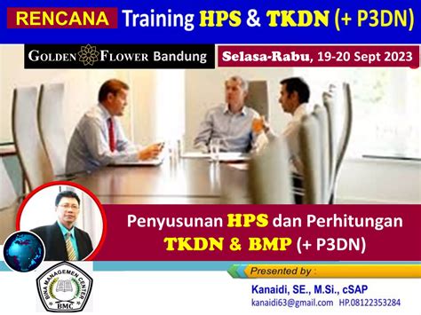 Rencana Pelaksanaan And Link2 Materi Training Penyusunan Hps Dan Perhitungan Tkdn And Bmp P3dn