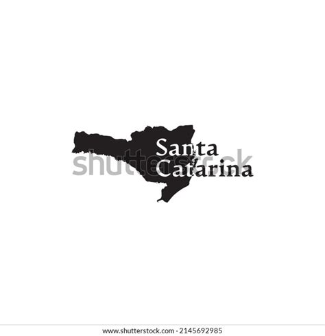 Mapa De Santa Catarina Y Diseño Vector De Stock Libre De Regalías