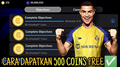 CARA DAPATKAN 500 COINS FREE TERBARU Di EFOOTBALL 24 MOBILE