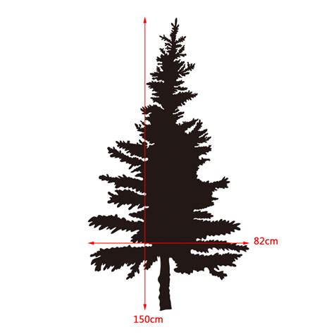 Pine Tree Wall Decal Vinyl Wall Stickers For Modern Wall Etsy