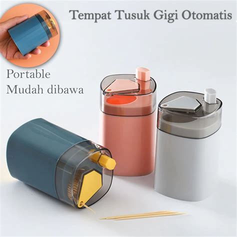 Jual Kotak Tusuk Gigi Otomatis Dispenser Tusuk Gigi Kotak Penyimpanan